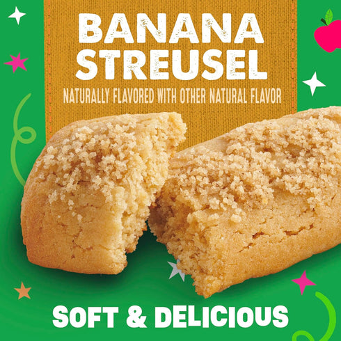 6 5.76 oz Mott's Soft Baked Bars, Banana Streusel, Made with Applesauce, Ct