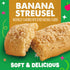 6 5.76 oz Mott's Soft Baked Bars, Banana Streusel, Made with Applesauce, Ct
