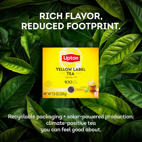 200 (Pack 1) Lipton Yellow Label International Blend | Lipton Tea Bags |Black Tea| Premium Quality | Grams