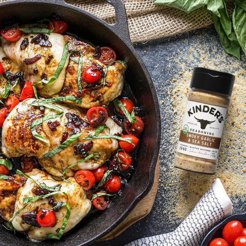 4 oz Kinder's Organic Smoky Garlic & Sea Salt, Premium Quality Seasoning, MSG Free and USDA Certified Organic