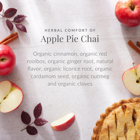 36 The Republic of Tea - Apple Pie Chai Herbal Tea, Tea Bags
