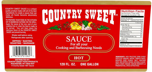 Country Sweet 128 Sauce - Premium Cooking and Finishing Sauce (Hot, Ounces)
