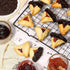 Hamentaschen Cookies | Mishloach Manot, Purim Gift Idea | Chocolate Dipped Shortbread Cookies Filled with Apricot