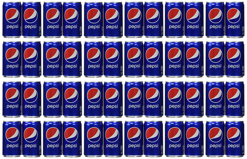 Pepsi Cola Soda 7.5oz Mini Cans 3/8 Packs (24 Cans)