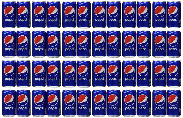 Pepsi Cola Soda 7.5oz Mini Cans 3/8 Packs (24 Cans)