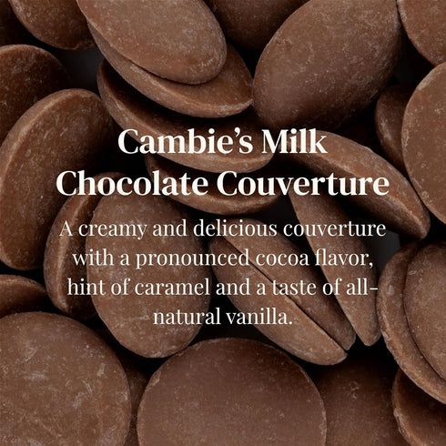 34%, 1 1 Cambie Milk Chocolate Couverture Pound of European Style Milk Couverture for Dubai Chocolate Bar, Bon Bons