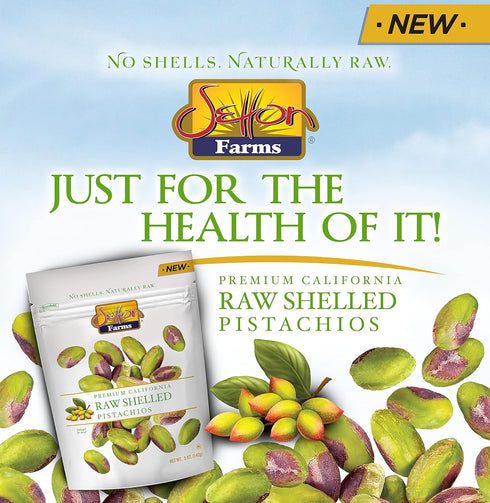 Setton 5 Oz. Farms Naturally Raw Shelled Pistachios, No Shell, Non-GMO Project Verified, Certified Gluten Free, Vegan