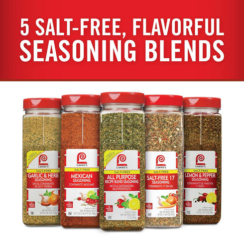Lawry's Salt Free All Purpose Recipe Blend Seasoning, 13 oz - Versatile Salt Free Seasoning for Protein, Vegetables,