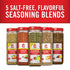 Lawry's Salt Free 17 Seasoning, 10 oz - Spice Blend with Toasted Sesame Seeds, Turmeric, Basil, Red Bell Pepper