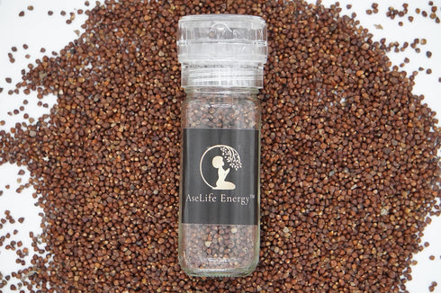 4.3 OZ AseLife Energy Grains of Paradise Spice with Spice Grinder Jar Melegueta Pepper Ginny Grains Mbongo spice Hepper