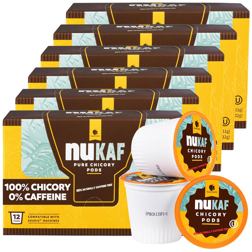 nuKAF Chicory Coffee K Cups, 100% Caffeine Free Coffee Alternative, All Natural