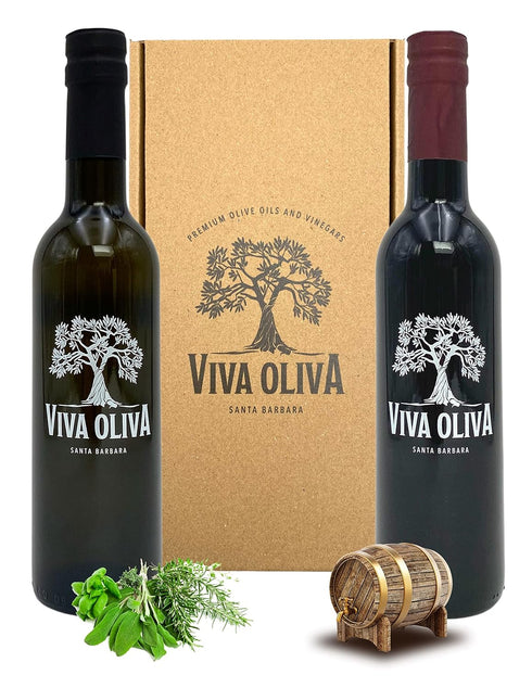 Viva Oliva Two 375ml (12.7oz) Gift Set - Tuscan Herb Infused Olive Oil &