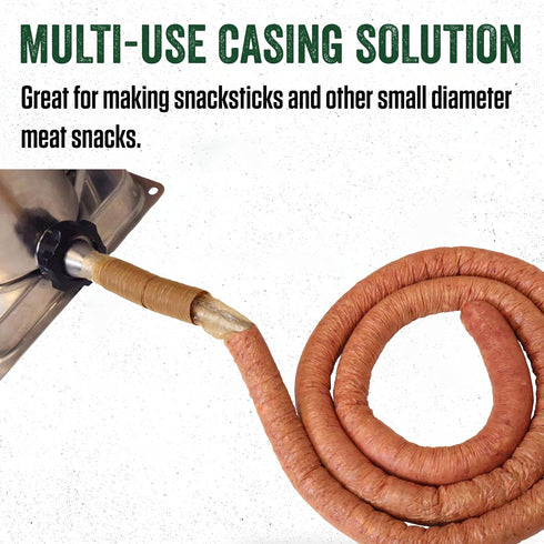 LEM Products Clear Smoked Collagen Casings, 19mm, 2-Pack, Edible Sausage Casings, Stuffs 16 Pounds