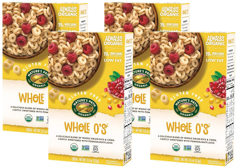 Nature's Path Organic Whole O's Cereal, Crunchy Whole Grain Rings, Gluten Free,