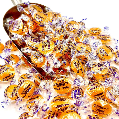 Triplenet Pricing 2 lb Sugar Free Butterscotch Hard Candy Discs, Individually Wrapped, Bag