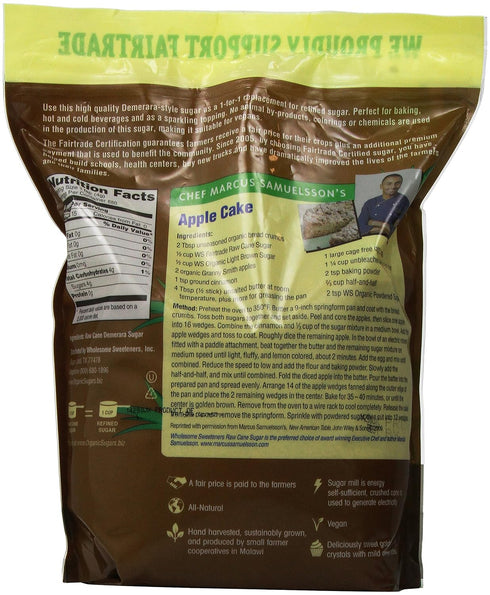 96 WholeSome Sweeteners Raw Cane Sugar, Ounce