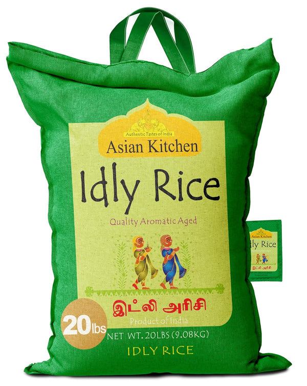 Asian Kitchen Idly (Idli) Rice 20-Pound Bag, 20lbs (9.08kg) Short Grain Rice