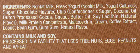 Frozen 4 Count frozen 3.5fl oz Yasso Greek Yogurt Bars Coffee Chocolate Chip Bars for a ridiculously creamy snack made