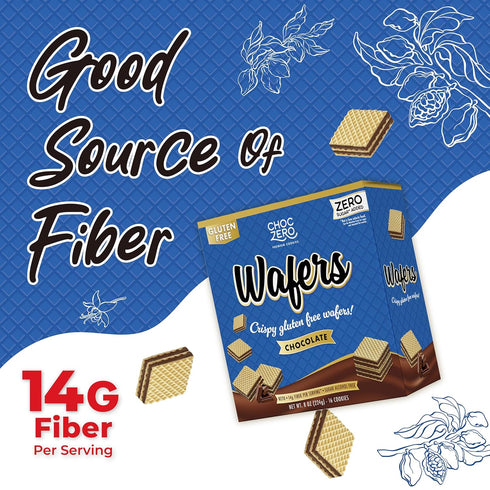 8 oz ChocZero Chocolate Wafer Cookies Sugar Free, Keto Friendly, Low Carb Cookies with No Sugar Alcohols, Gluten Free