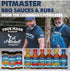 Pack 6 (18 oz, 6 Pack) True Made Foods Ed Mitchell Genuine Pitmaster BBQ Sauce Variety - Flavor Collection for Grilling