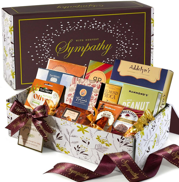 Broadway Basketeers Sympathy Gift Basket Deluxe Gourmet Delight Condolence & Bereavement Care