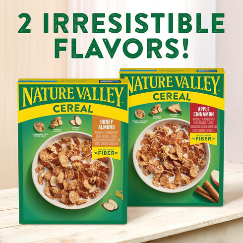 14.5 oz Nature Valley Apple Cinnamon Breakfast Cereal with Flakes, Granola Clusters and Real Apple Pieces, Excellent