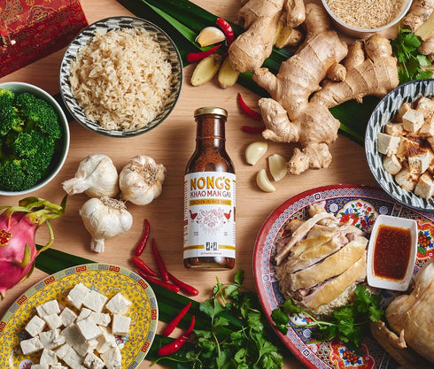 Nong's Khao Man Gai Sauce, Ginger Garlic Chili Sauce, Chicken and Rice, 12oz