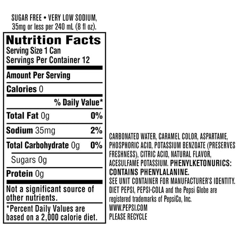 12 12 count Diet Pepsi, Caffeine Free, ounce Cans