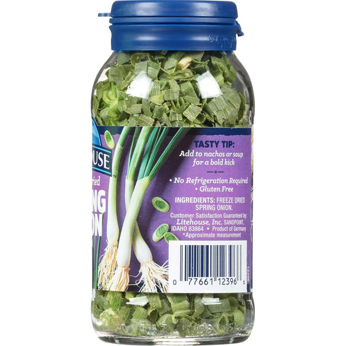 Litehouse Freeze Dried Spring Onion - Fresh Taste, Gluten Free, Keto Friendly, No Refrigeration - 1 Bunch, 2-Pack