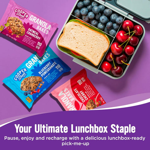 18 Pack Cooper Street Granola Bakes - Soft Baked Oats, Grain & Seeds Breakfast Granola Bars Variety - Nut & Dairy Free