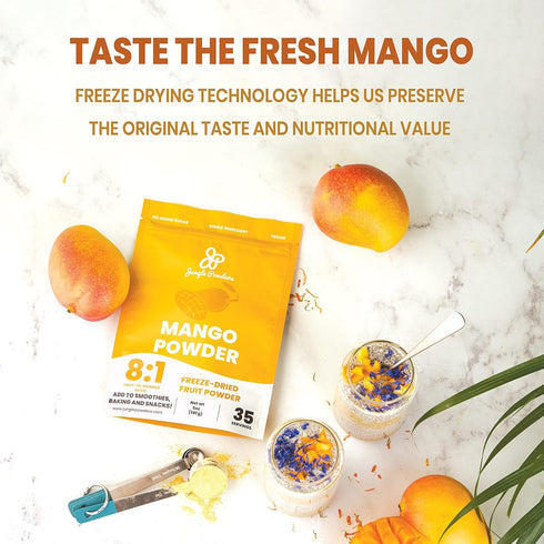 Jungle Powders Apricot & Mango Powder Bundle Powdered Freeze Dried Apricot Mango Fruit Smoothie Dehydrated Filler Free