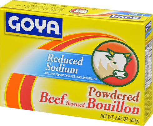 2.82 Goya Foods Beef Bouillon Reduced Sodium, Ounce