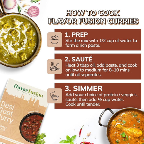 6 Pack) Flavor Fusion with Clean Ingredients - Premium Masala Blends for Rich, Flavorful Home Cooking - No Preservative