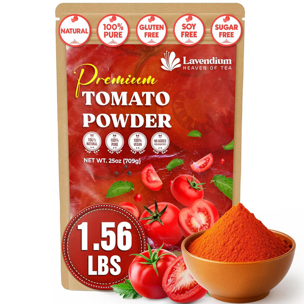 Lavendium, Premium 1.56 lbs (25oz) Tomato Powder 100% Pure Dehydrated Tomato Non-GMO,