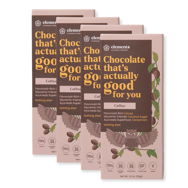 Elements Truffles Filter Coffee Flavoured Dark Chocolate Bar| Ayurvedic, Vegan & Gluten