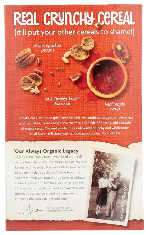 Cereal,11.5 (Pack 6) Nature's Path Organic Maple Pecan Crunch Ounce