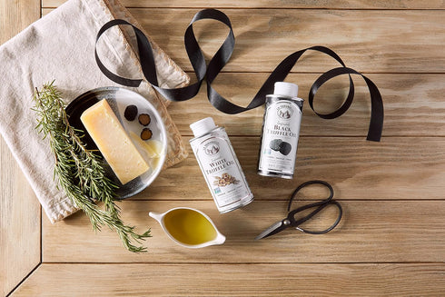 La Tourangelle Set, 8.45 oz (Set 2) White Truffle Oil & Black Truffle Oil Complex Gourmet Earthy Flavor, fl