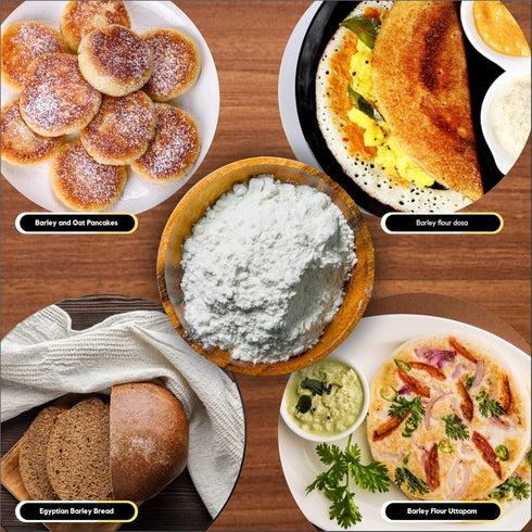 454 16 oz (Pack 2) Organic Zing Barley Flour Food Grade g / of - Finely Milled Barley Flour for Cooking and Baking