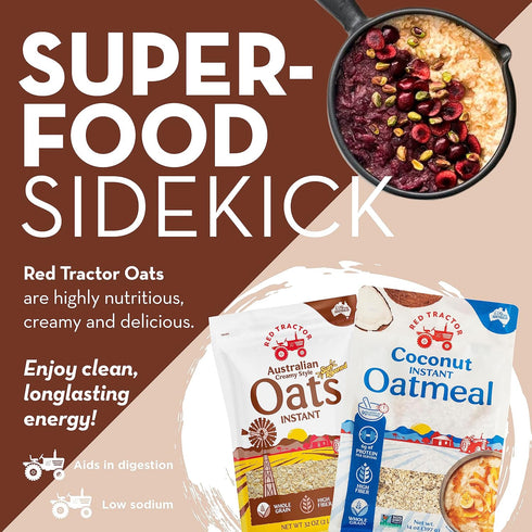 400g 1 Pack (1 Pack) Red Tractor Creamy Style Coconut Instant Oats