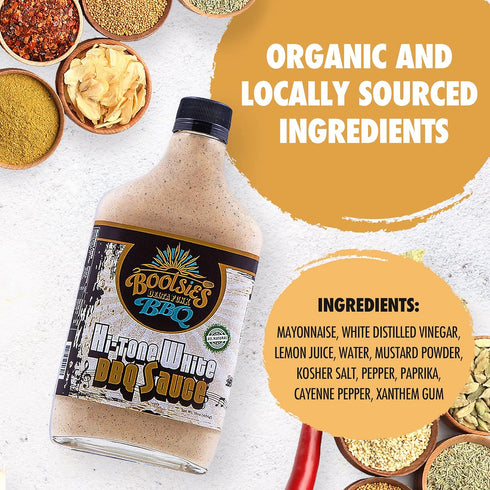 12.5 Hi-Tone White Bbq Sauce, Mayo Bbq Seasoning and Dipping Sauce with Vinegar and Lemon, Gluten-Free White Sauce