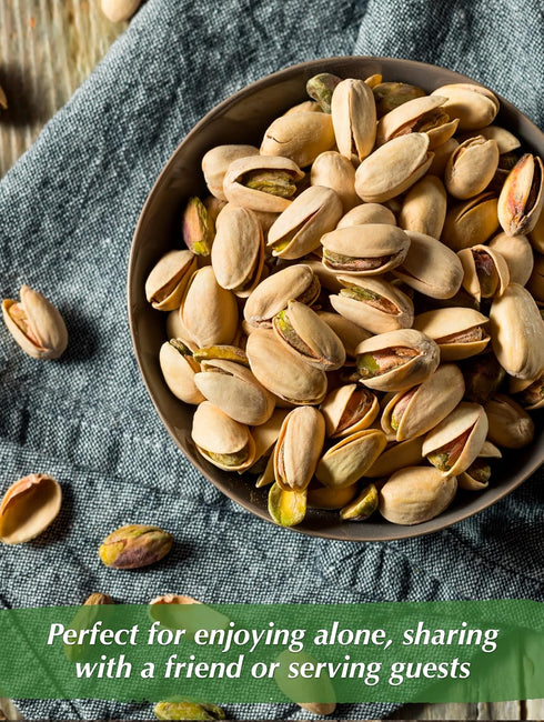 (2 LBS) NUTS U.S. California Pistachios | Roasted & Salted | No Wax, No Added Color or Flavor | NON-GMO and Natural |