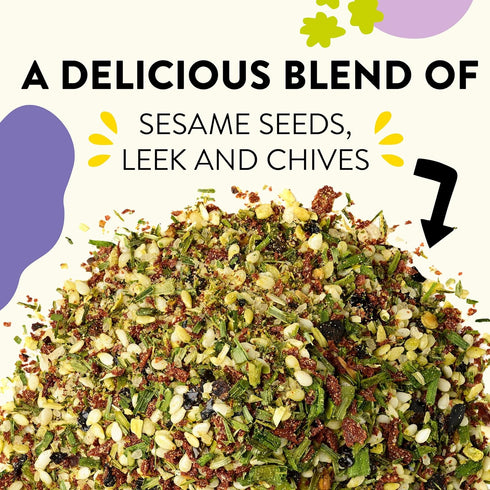 1.94 OZ Just Spices Egg Topping, I Breakfast and egg seasoning with white sesame, chili, grated tomato, sea salt