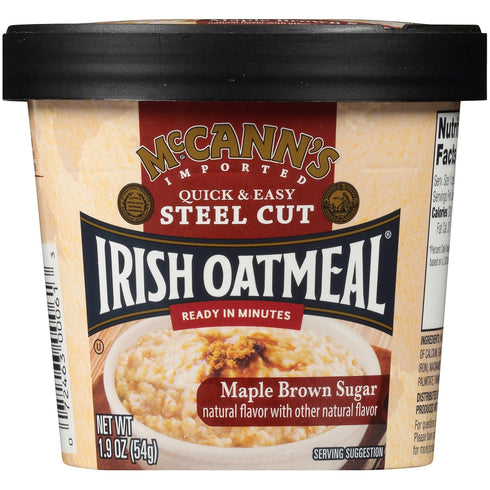 McCann's Irish Oatmeal Instant Oatmeal Cup, Maple Brown Sugar, 1.9 Ounce (Pack