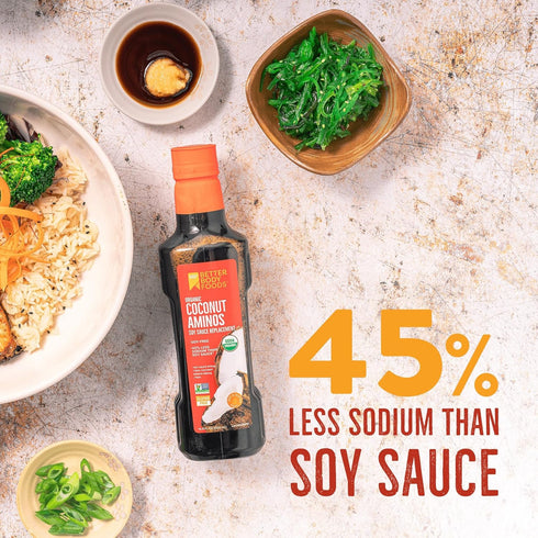 BetterBody Foods Organic Coconut Aminos 16.9 Ounces - Soy Sauce Alternative, Gluten Free, Soy Free, Non-GMO