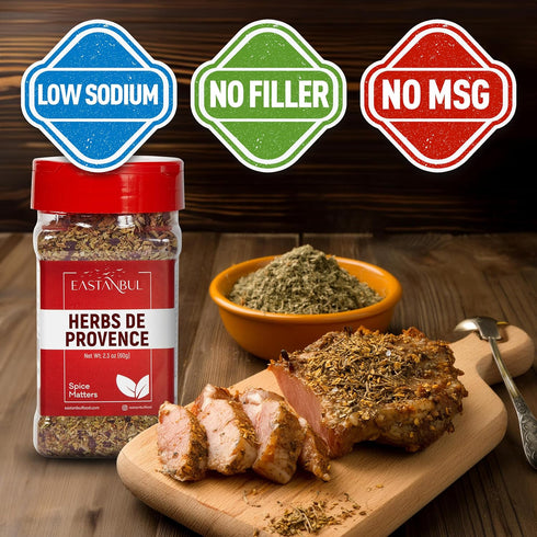 Eastanbul Herbs De Provence Seasoning, 2.3oz Natural Herbes De Provence Seasoning Spice Blend, Herb De Provence Seasoning, From France Culinary Tradition, Perfect for Grills, Roasts, Stew & Soups