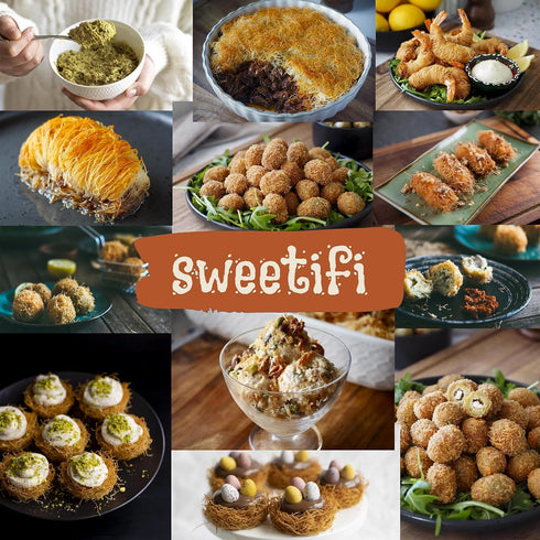 Sweetifi 200gr/7Oz Gluten-Free Kataifi Pastry, Dried & Chopped Shredded Phyllo Dough for Middle Eastern Desserts