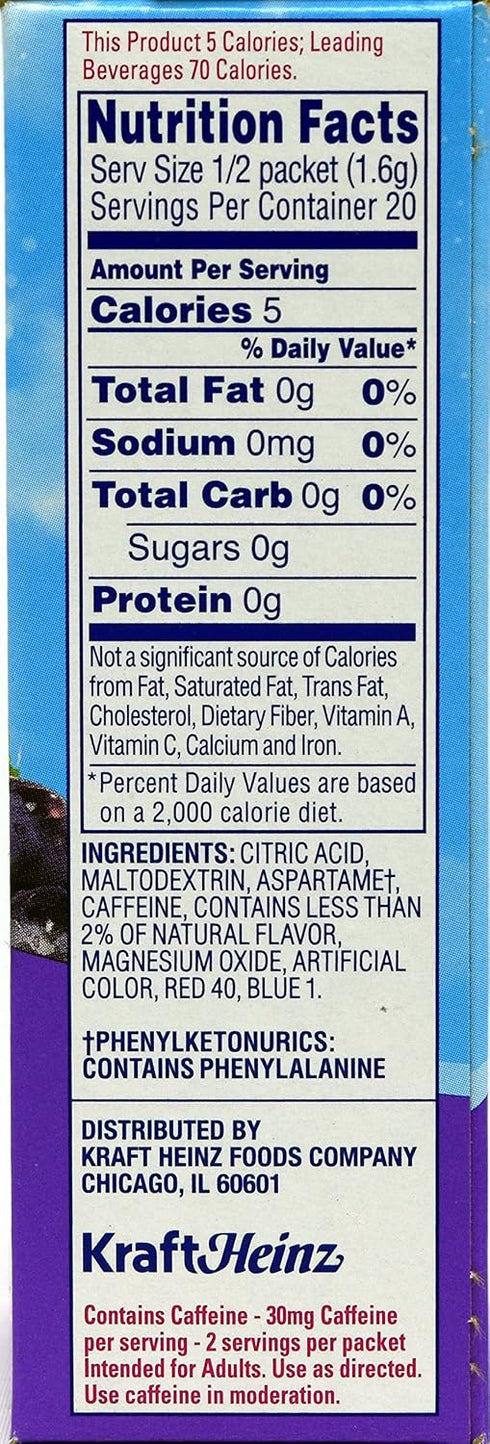 10 (Pack 12) Crystal Light Crystal Light On The Go Energy Grape, CT