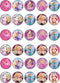 30 Edible Cupcake Toppers – Fashion Doll Girl Pink Themed Collection of Edible Cake Decorations