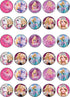 30 Edible Cupcake Toppers – Fashion Doll Girl Pink Themed Collection of Edible Cake Decorations