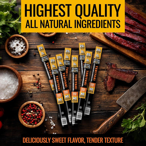 Country 2 Oz (8 Tillamook Smoker PRO Edition Meat Sticks, Zero Sugar, Teriyaki, Sticks) Real Hardwood Smoked Sausages